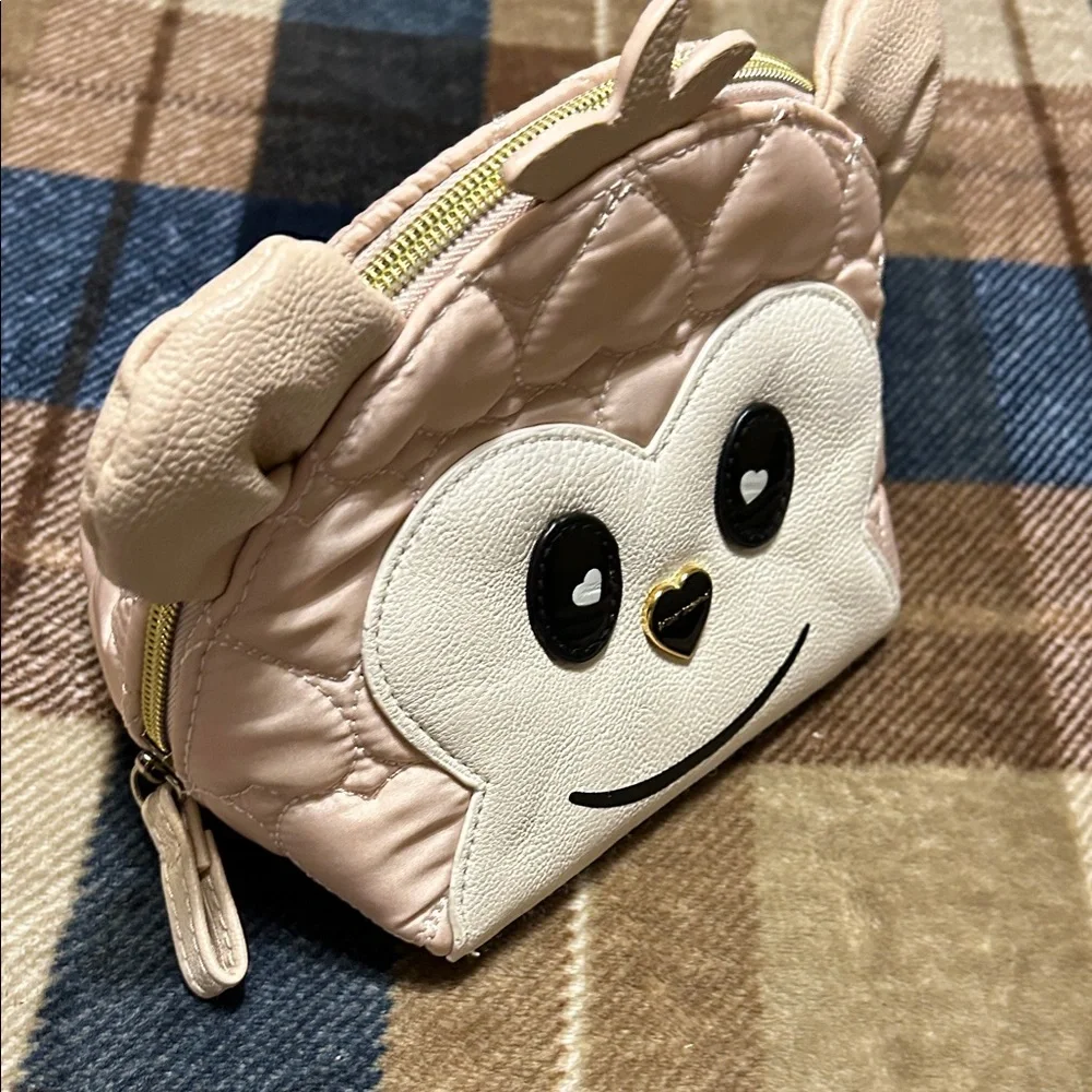 Betsey Johnson Pink Monkey Face Quilted Bag givie - Picture 1 of 14